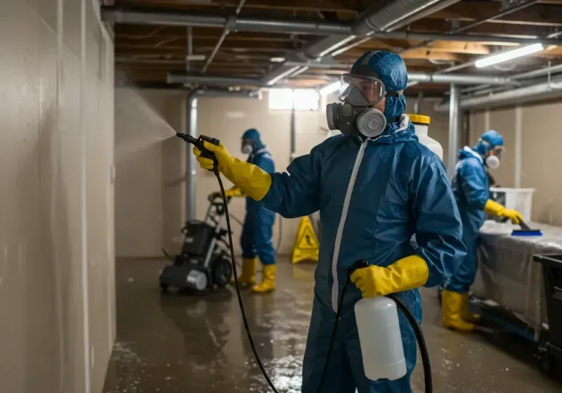 Basement Sanitization and Antimicrobial Treatment process in Olney, IL