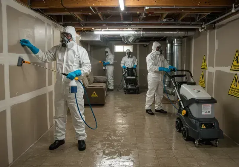 Basement Moisture Removal and Structural Drying process in Olney, IL